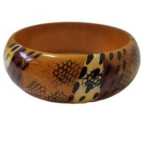 Plastic Snakeskin Bangle Bracelet-Fashion Jewelry